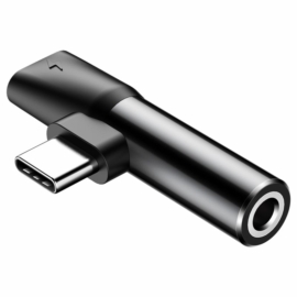 Baseus L41 USB Type-C - USB Type-C + 3,5mm jack adapter - fekete