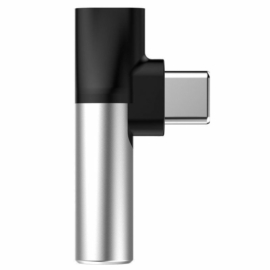 Baseus L41 USB Type-C - USB Type-C + 3,5mm jack adapter - ezüst