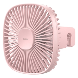 Baseus Natural Wind mágneses autós ventilátor fejtámlára - rózsaszín