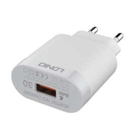 LDNIO A303Q USB-C QC 3.0 18W hálózati töltő - fehér