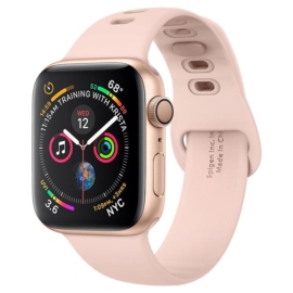 Spigen Apple Watch 8/7 (41mm)/SE 2022/6/SE/5/4 (40mm)/3/2/1 (38mm) Silicone Fit szíj - rózsaszín