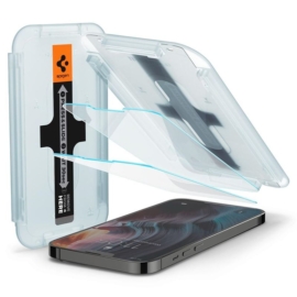 Spigen Apple iPhone 13 Pro Max / 14 Plus Glass tR EZ Fit edzett üveg kijelzővédő felhelyető szettel (2db)