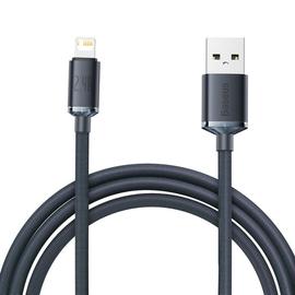 Baseus Crystal Shine USB - Lightning 2,4A 2m kábel - fekete