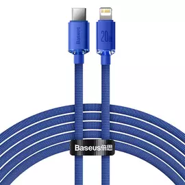 Baseus Crystal Shine USB-C - Lightning 20W PD 2m kábel - kék
