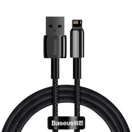 Baseus Tungsten Gold USB - Lightning 2,4A 2m kábel - fekete