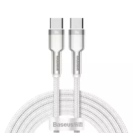 Baseus Cafule Metal USB-C - USB-C 100W 2m kábel - fehér