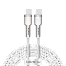 Baseus Cafule Metal USB-C - USB-C 100W 2m kábel - fehér