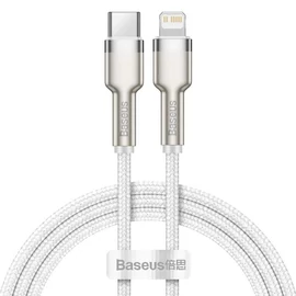 Baseus Cafule Metal USB-C - Lightning PD 20W 1m kábel - fehér