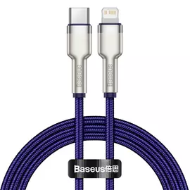 Baseus Cafule Metal USB-C - Lightning PD 20W 1m kábel - lila