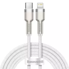 Baseus Cafule Metal USB-C - Lightning PD 20W 2m kábel - fehér