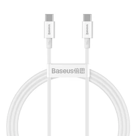 Baseus Superior USB-C - USB-C 100W 1m kábel - fehér