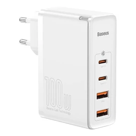 Baseus GaN2 Pro 100W 2xUSB + 2xUSB-C hálózati gyorstöltő - fehér