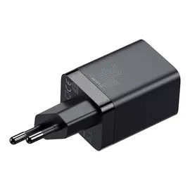 Baseus Super Si Pro USB + USB-C 30W hálóüzati gyorstöltő - fekete