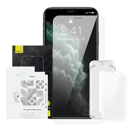 Baseus Crystal 0,3mm edzett üveg kijelzővédő - Apple iPhone X/XS - 2db