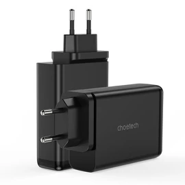 Choetech GaN 140W 2xUSB-C + 2xUSB hálózati gyostöltő - fekete