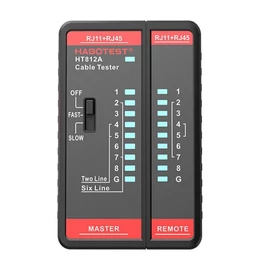 Habotest HT812A hálózati kábel tesztelő RJ45/RJ14/RJ12/RJ9