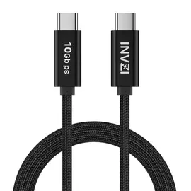 INVZI USB-C -USB-C 3.2 Gen2 100W 10Gbps 2m kábel - fekete