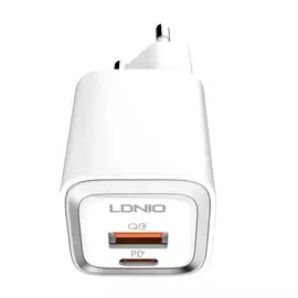 LDNIO A2318M MFI QC PD 20W USB-C + USB hálózati töltő + USB-C Lightning 1m kábel - fehér