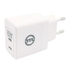 Mobile Origin 35W GaN III Super Charger 2xUSB-C hálózati gyorstöltő - fehér