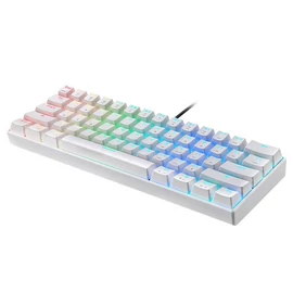 Motospeed CK61 RGB White Switch mechanikus angol billentyűzet - fehér