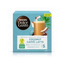 Nescafe Coconut Caffé Latte növényi alapú kókuszos Dolce Gusto kávékapszula (12db)