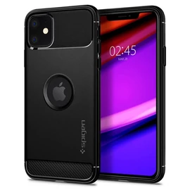 Spigen Rugged Armor tok - Apple iPhone 11 - fekete