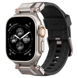 Spigen Dura Pro Armor Band okosóra szíj- Apple Watch 49mm / 45mm / 44mm / 42mm - fekete