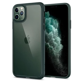 Spigen Ultra Hybrid tok - Apple iPhone 11 Pro - sötétzöld-áttetsző