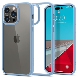 Spigen Ultra Hybrid sierra blue tok - Apple iPhone 14 Pro - áttetsző kék kerettel