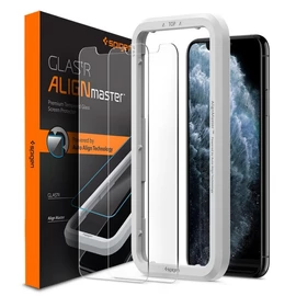 Spigen GLAStR Alignmaster Apple iPhone 11 Pro/XS/X kijelzővédő (2db)