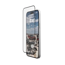 UAG Glass Shield Plus kijelzővédő - Apple iPhone 15 Plus - fekete keret