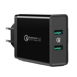 Ugreen CD161 2xUSB 36W QC3.0 hálózati gyorstöltő - fekete