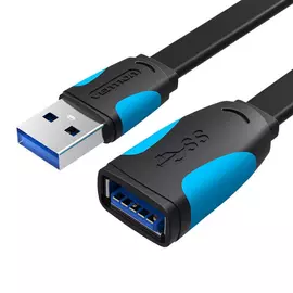 Vention VAS-A13-B200 lapos USB 3.0 hosszabbító kábel 2m - fekete
