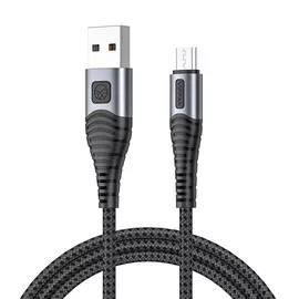 Vipfan X10 USB - Micro-USB 3A 1,2m fonott kábel - fekete