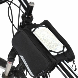 Wozinsky biciklis vázra rakható táska 6,5&quot; 1,5L telefontartóval - fekete