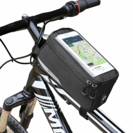 Wozinsky biciklis vázra rakható táska 6,5&quot; telefontartóval 1L - fekete