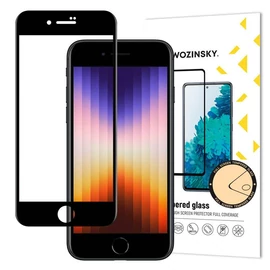 Wozinsky Super Durable Full Glue Tempered Glass Full Screen 9H kijelzővédő - Apple iPhone SE (2020/2022) / 7 / 8 - fekete