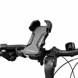 Wozinsky WBHBK6 erős telefontartó kormányára kerékpárhoz, motorkerékpárhoz, elektromos rollerhez - fekete