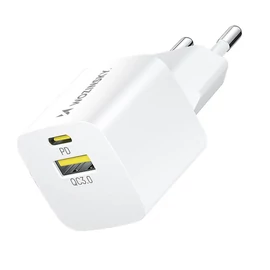 Wozinsky WWCEAC GaN USB QC +  USB-C PD 33W hálózati gyorstöltő - fehér