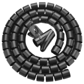Ugreen Spiral Tube műanyag kábelharisnya 5m - fekete