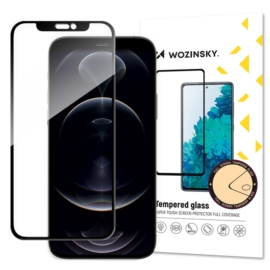 Wozinsky Apple iPhone 13/13 Pro 9H Super Tough edzett üveg kijelzővédő fekete kerettel