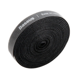 Baseus tépőzáras vágható kábelkötegelő és rendező (8mm x 3m) fekete