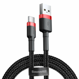 Baseus Cafule USB - USB Type-C 2A 2m kábel - fekete-piros