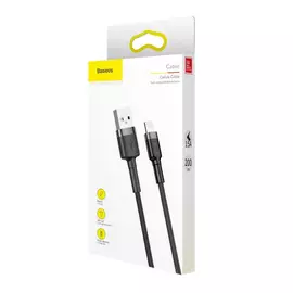 Baseus Cafule USB - Lightning 1,5A 2m kábel - szürke-fekete