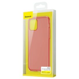 Baseus Apple iPhone 11 Jelly Liquid Silica Gel tok - áttetsző piros/rózsaszín