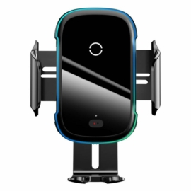 Baseus Wireless Light Electric automata szenzoros autós telefon tartó és vezeték nélküli töltő 15W fekete