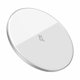 Baseus vezeték nélküli töltő, Simple 2-in-1 frissített verzió, telefon + AirPods, 15W, fehér