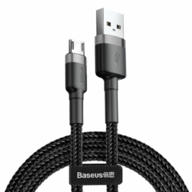 Baseus Cafule USB - Micro-USB QC 1,5A 2m sodrott szövet kábel - fekete