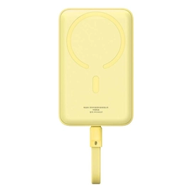 Baseus Magnetic Mini 10000mAh 30W MagSafe beépített USB-C kábellel - sárga