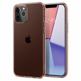 Spigen Apple iPhone 12/12 Pro Crystal Flex tok - áttetsző rózsaszín